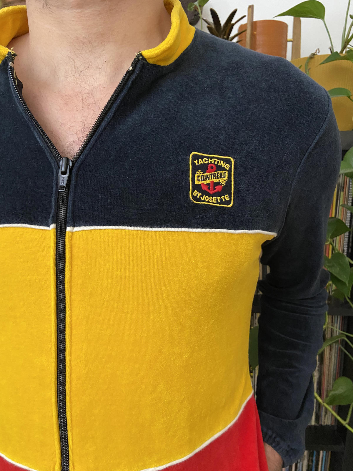 Vintage 1980s Cointreau Yachting Velour Track Top