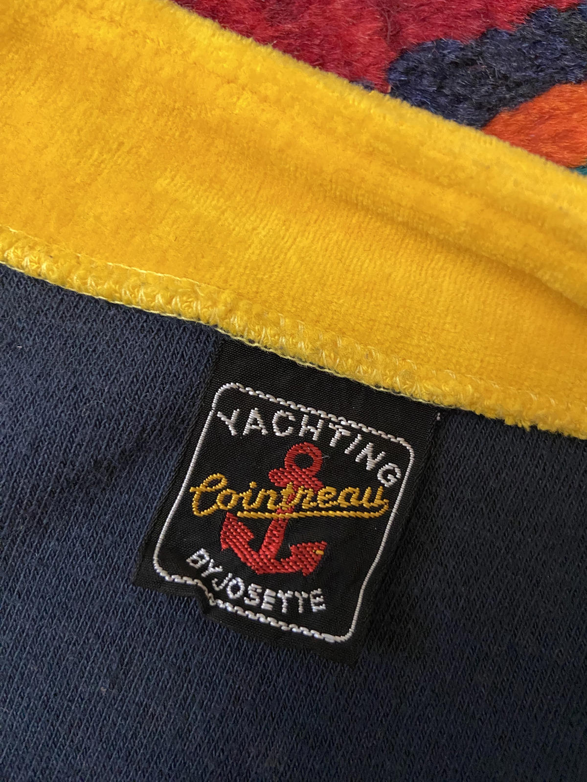 Vintage 1980s Cointreau Yachting Velour Track Top