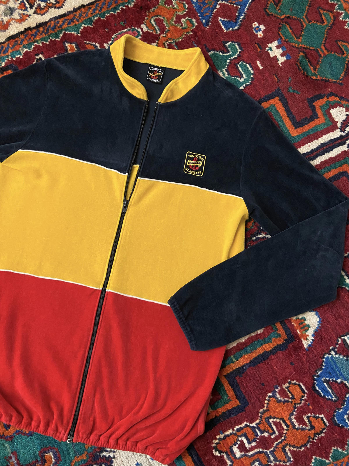 Vintage 1980s Cointreau Yachting Velour Track Top