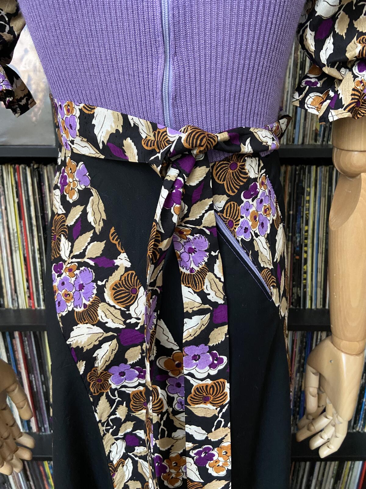 Vintage 1970s Purple Bohemian Maxi Dress