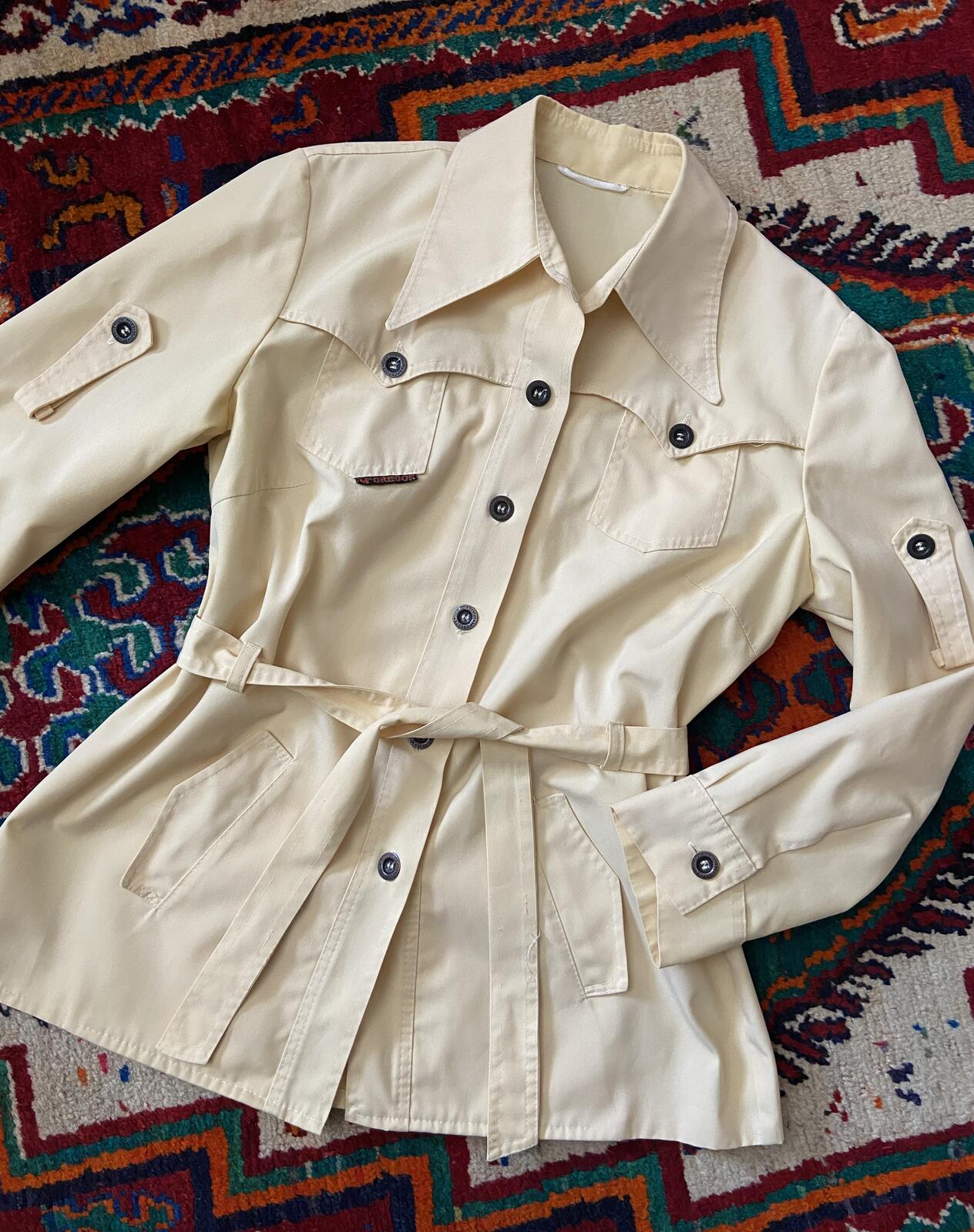 Vintage 1970s Beige McGregor Safari Jacket