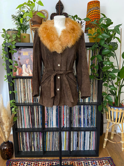 Vintage 1970s Brown Unlined Penny Lane Jacket