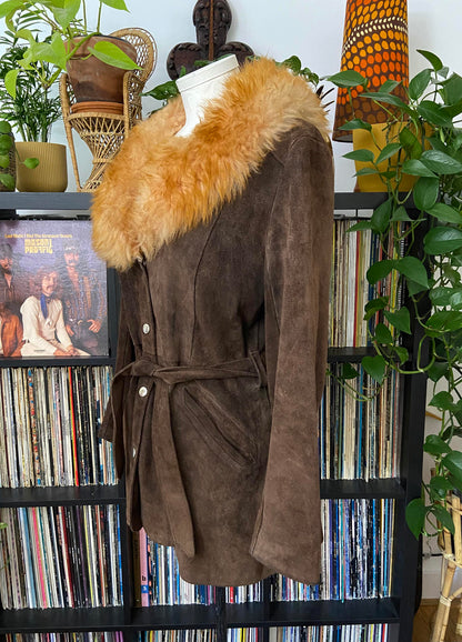 Vintage 1970s Brown Unlined Penny Lane Jacket