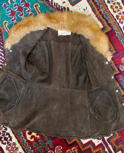 Vintage 1970s Brown Unlined Penny Lane Jacket