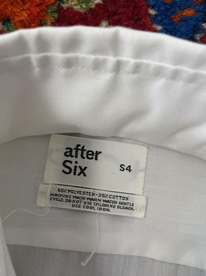 Vintage 1970s After Six White Ruffle Shirt