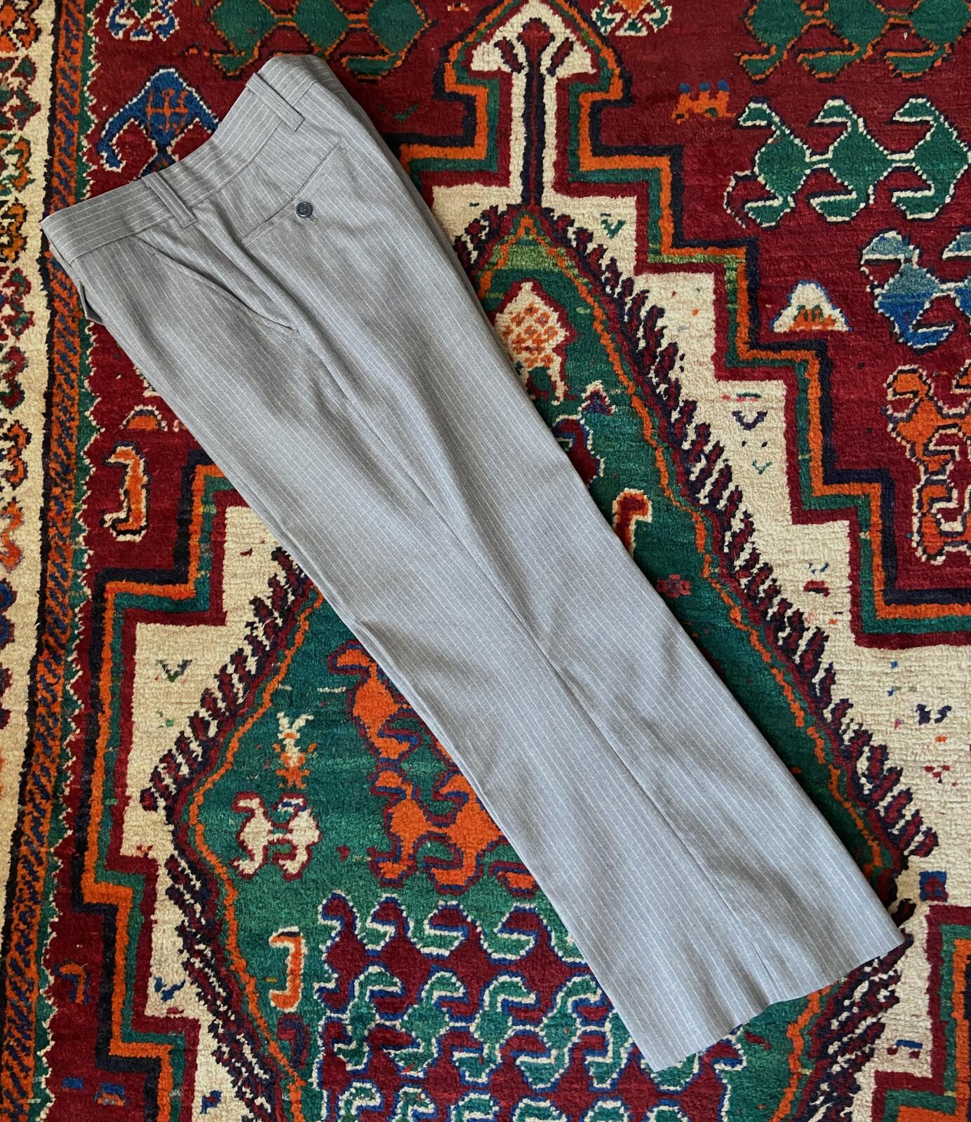 Vintage 1970s Pinstripe Bootcut Dress Trousers