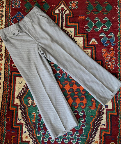 Vintage 1970s Pinstripe Bootcut Dress Trousers