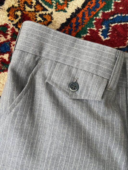 Vintage 1970s Pinstripe Bootcut Dress Trousers
