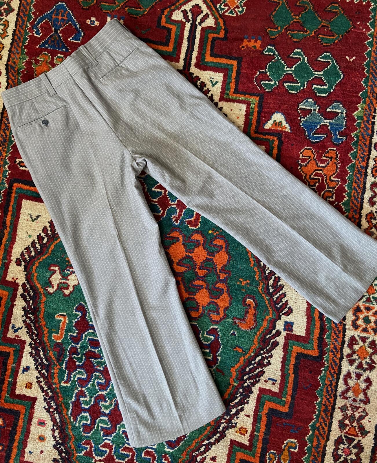 Vintage 1970s Pinstripe Bootcut Dress Trousers
