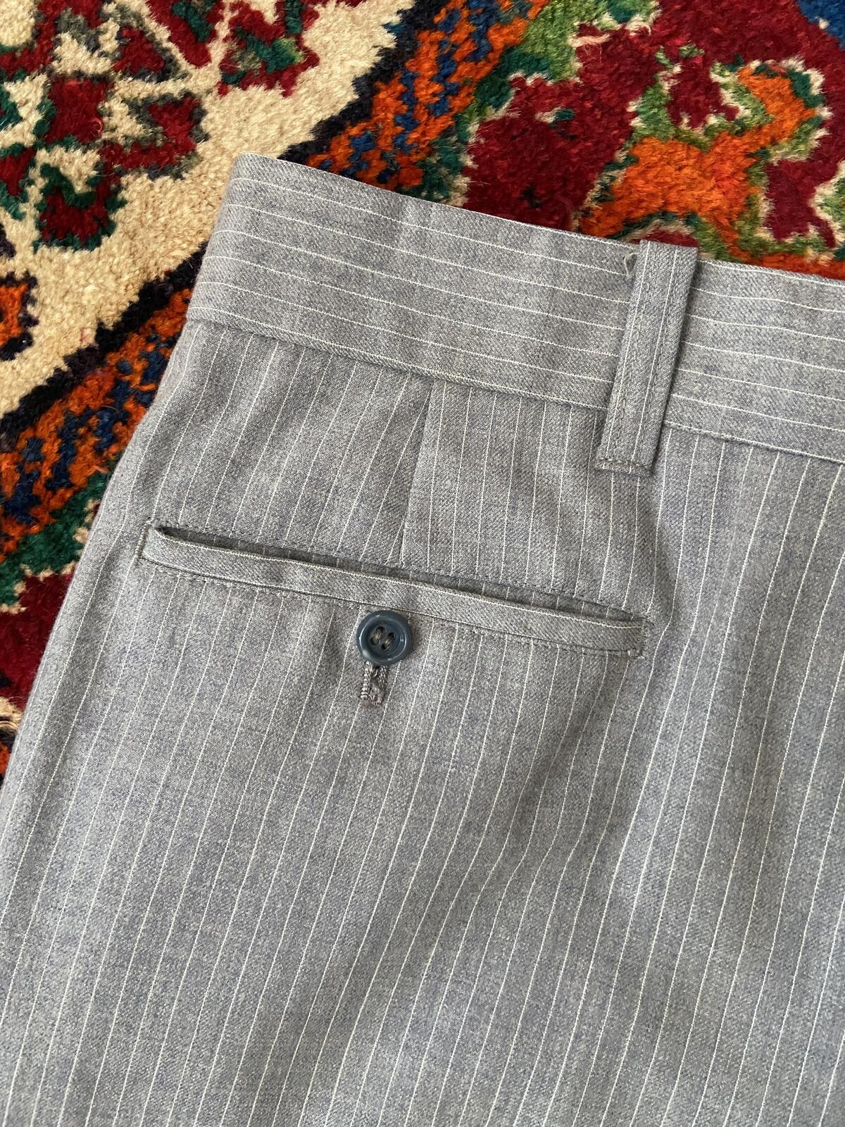 Vintage 1970s Pinstripe Bootcut Dress Trousers