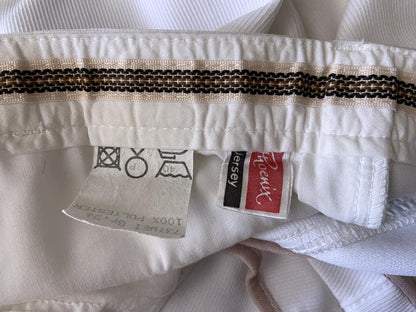 Vintage 1970s White Ribbed Sports Shorts