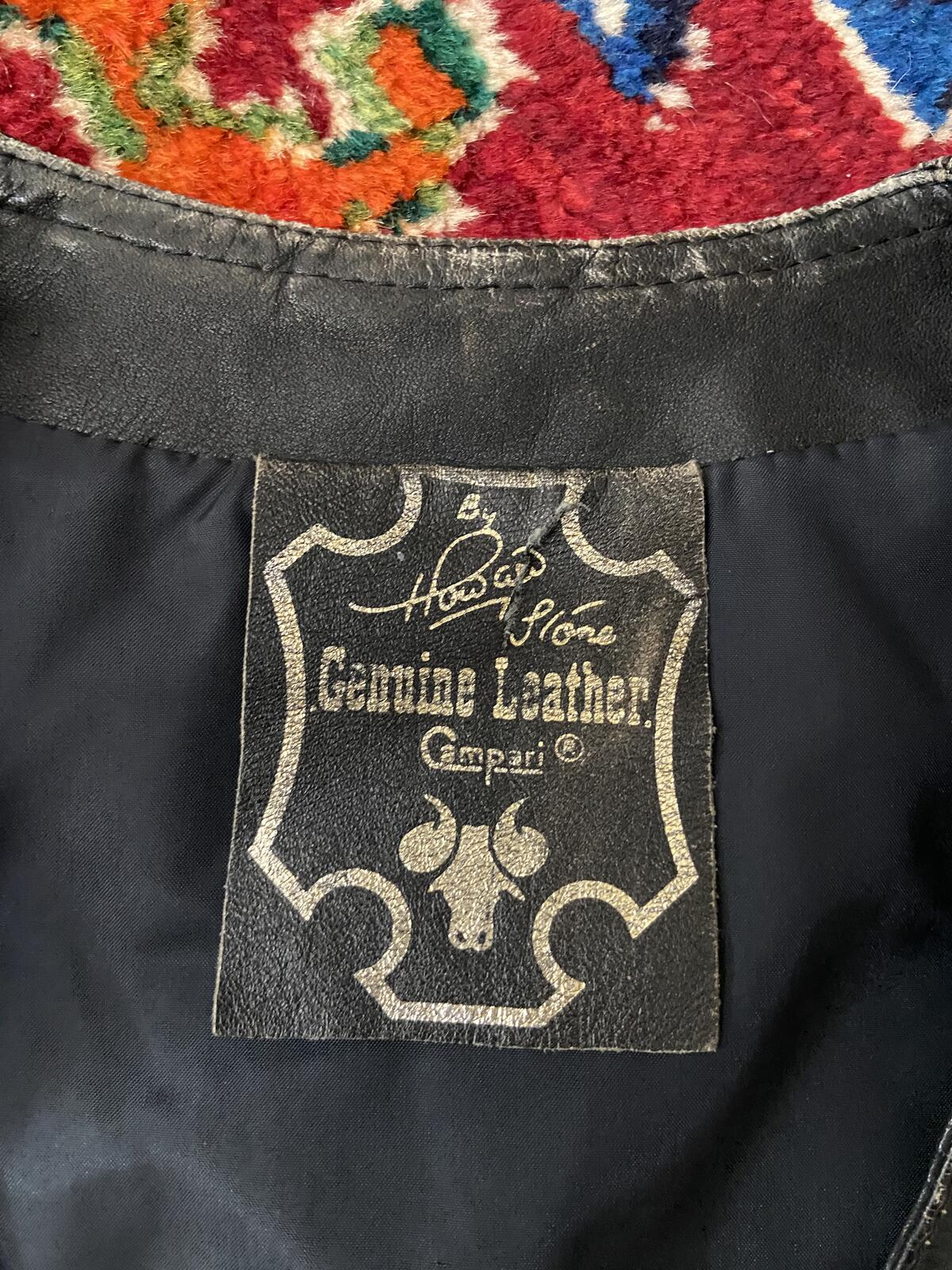 Vintage 1970s Black Leather Waistcoat