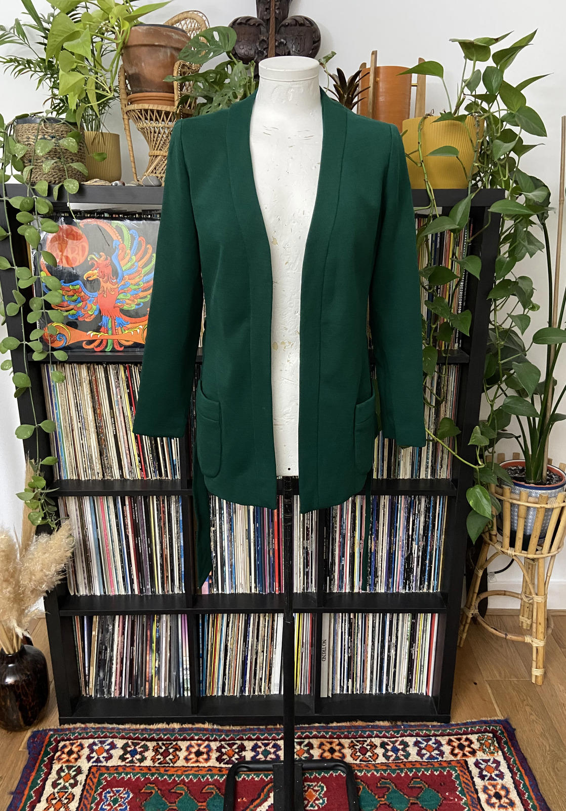 Vintage 1970s Dark Green Belted Jacket