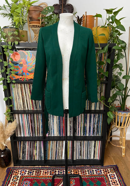 Vintage 1970s Dark Green Belted Jacket