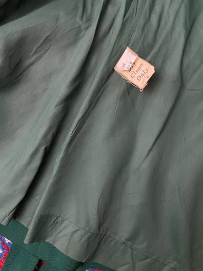 Vintage 1970s Dark Green Belted Jacket