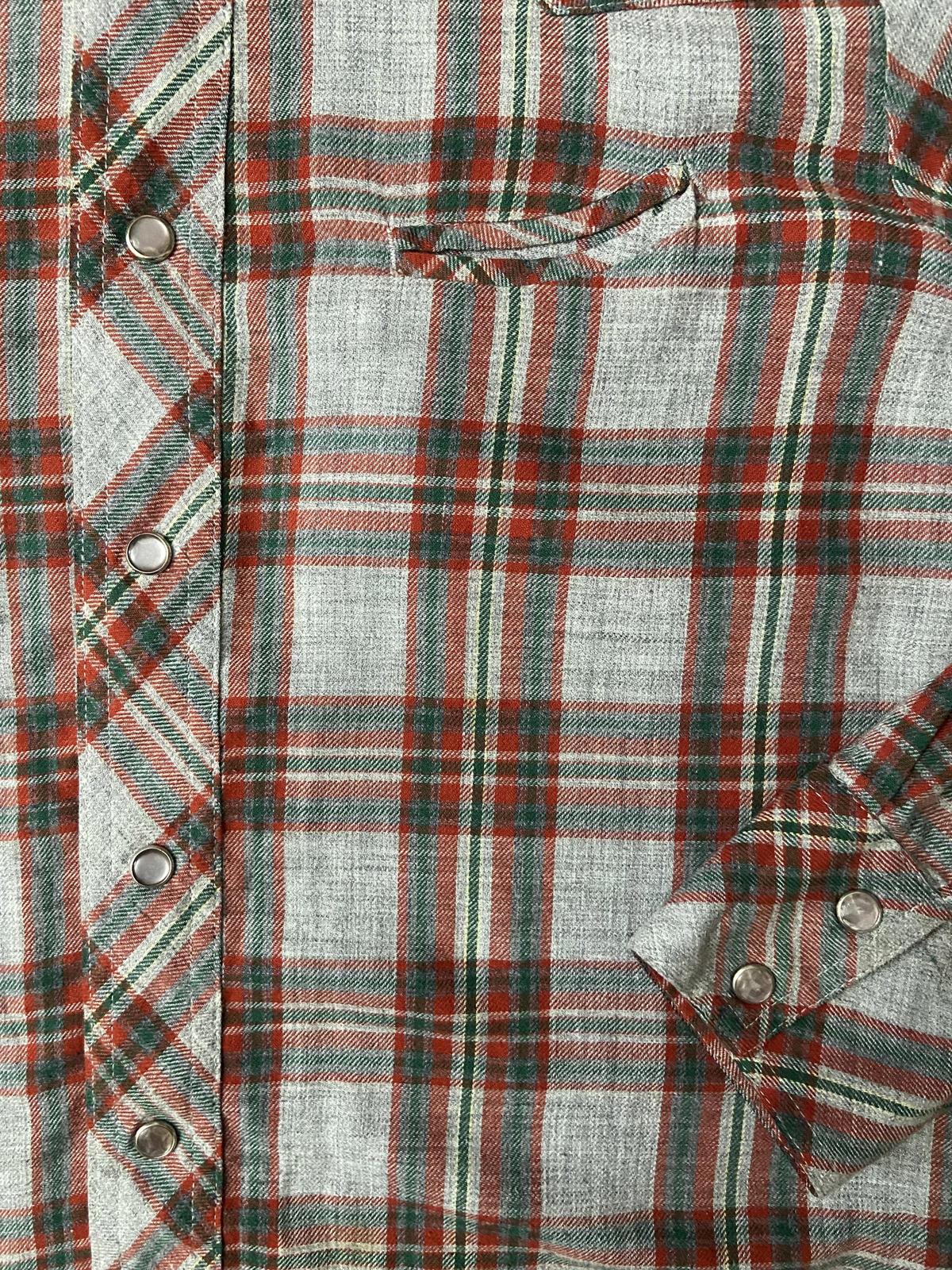 Vintage 1970s Mad Man Dagger Collar Grey Western Shirt