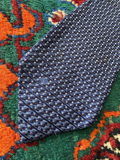 Vintage Valentino Woven Pattern Silk Kipper Tie