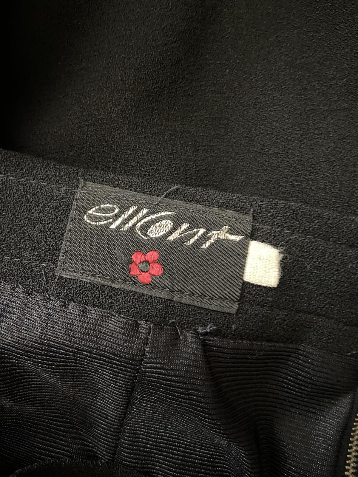 Vintage 1970s Black Embroidered Folk Maxi Skirt