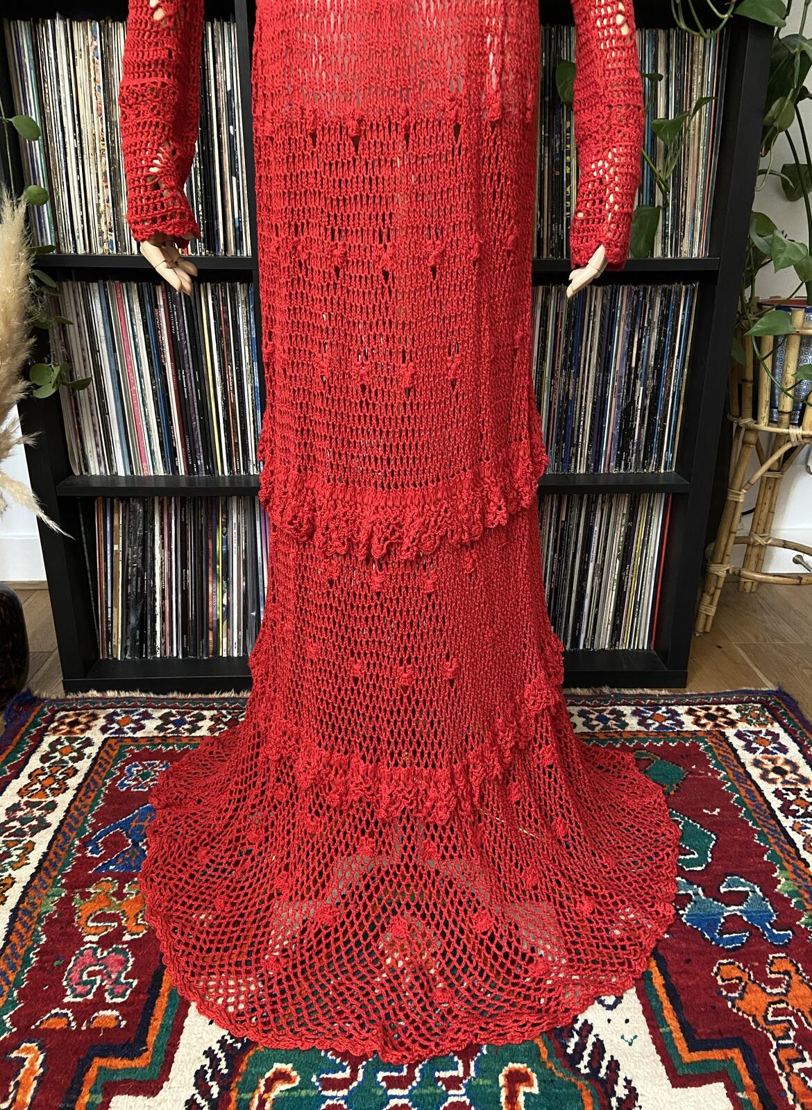 Chasing Unicorns Red Fire On The Mountain Crochet Dress