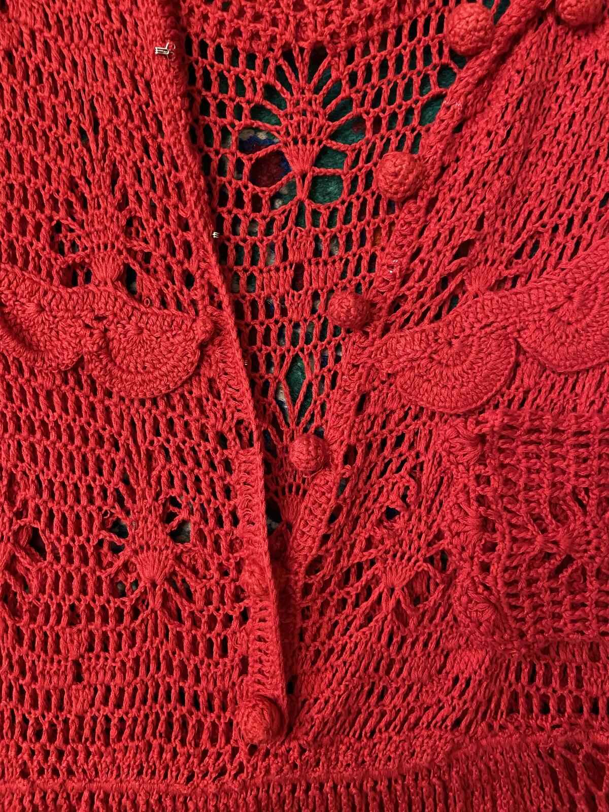 Chasing Unicorns Red Fire On The Mountain Crochet Dress