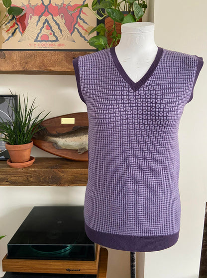 Vintage Purple Knitted Tank Top