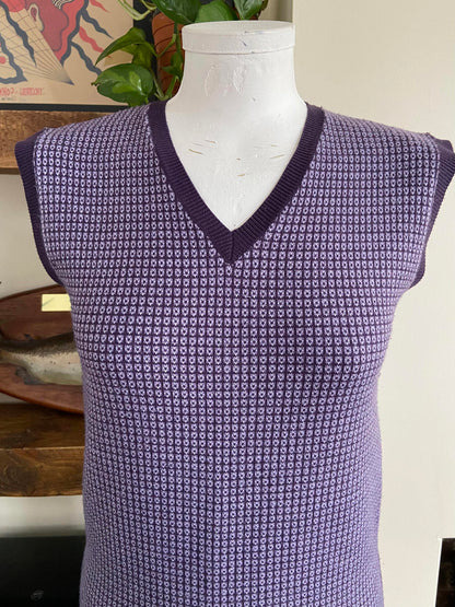 Vintage Purple Knitted Tank Top