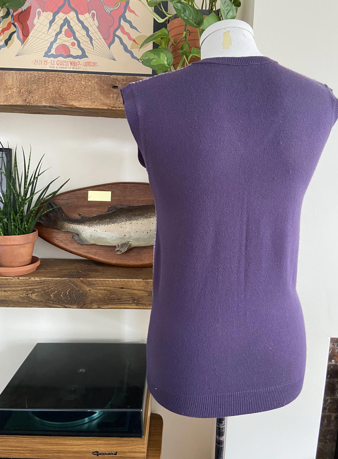 Vintage Purple Knitted Tank Top