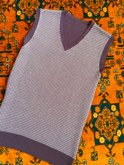 Vintage Purple Knitted Tank Top