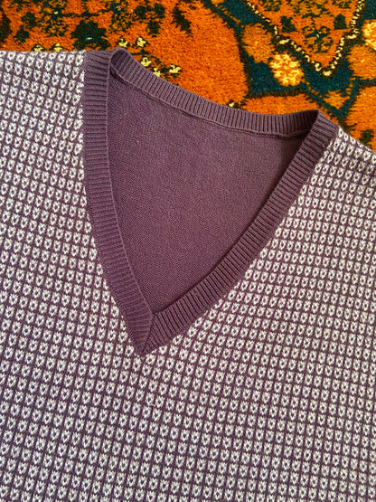 Vintage Purple Knitted Tank Top