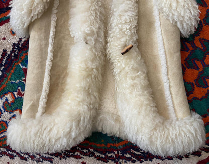 Vintage 1970s Beige Afghan Vest