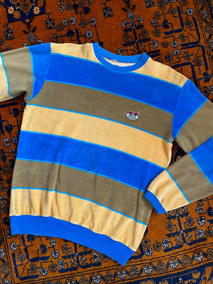 Vintage 1980s Mustard Velour Skipper Sweatshirt