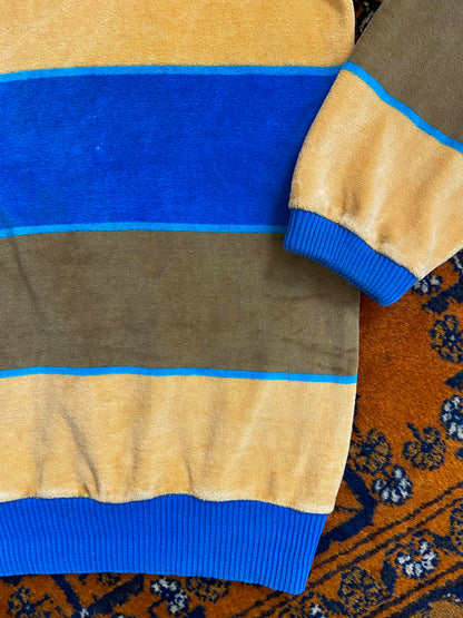 Vintage 1980s Mustard Velour Skipper Sweatshirt