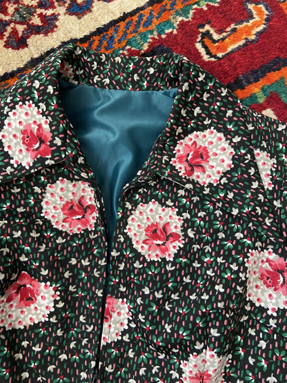 Vintage 1970s Dagger Collar Zip Up Dress