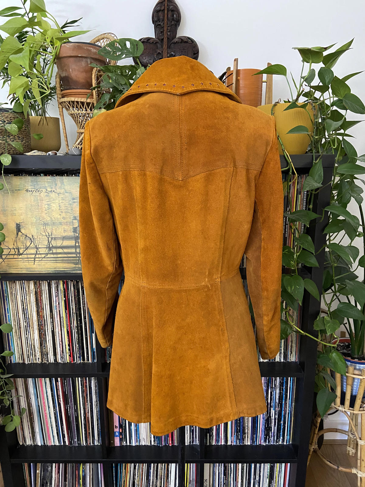Vintage 1960s Tan Belted Popper Jacket