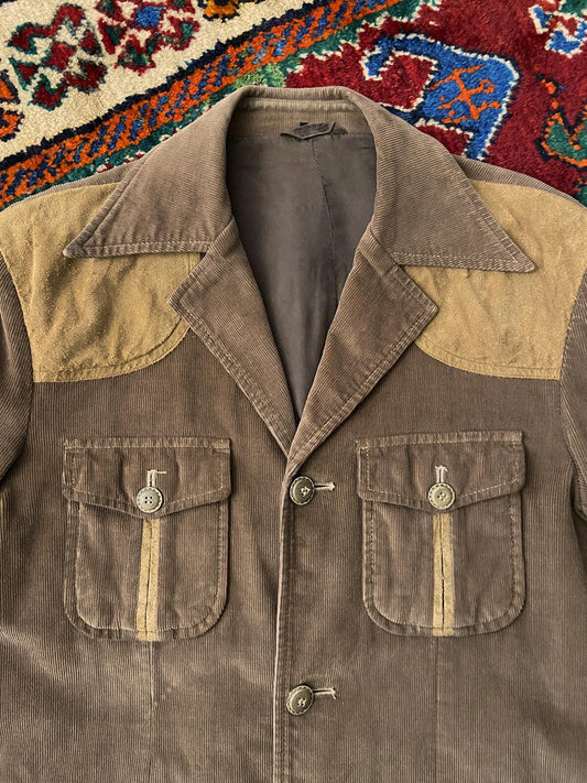 Vintage 1970s Corduroy Western Blazer Jacket