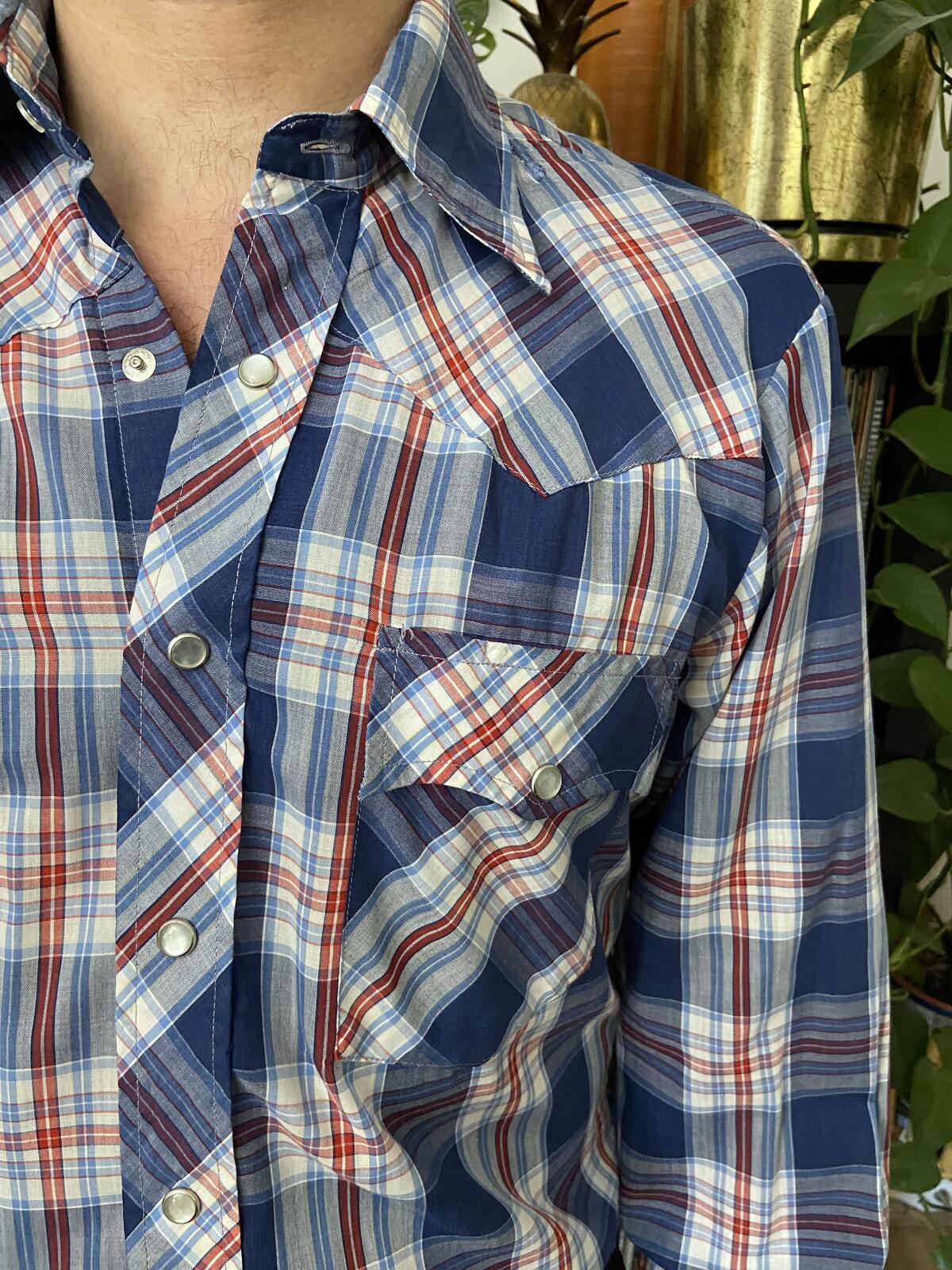 Vintage Blue Lariat Western Shirt