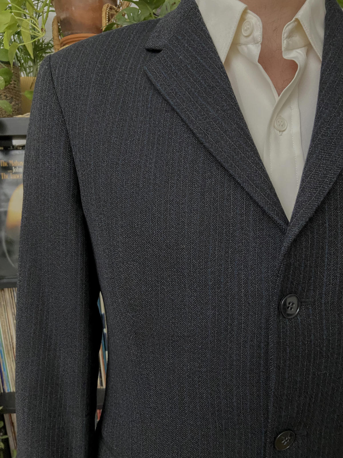 Vintage 1980s Hector Powe Mod Pinstripe Jacket