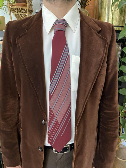 Vintage 1970s Pierre Cardin Burgundy Mens