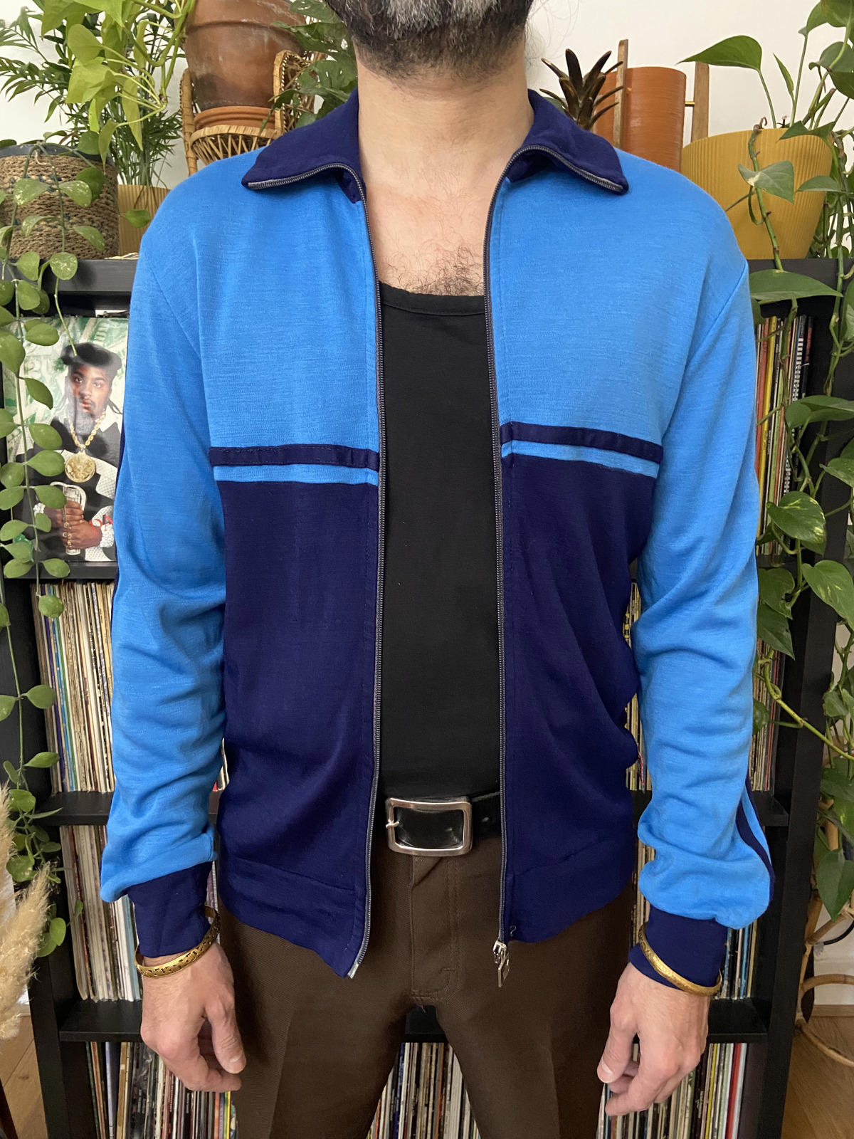 Vintage 1980s FC Sport Blue & Navy Track Top