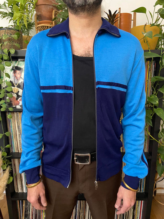 Vintage 1980s FC Sport Blue & Navy Track Top
