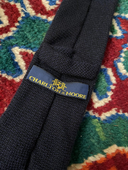 Vintage 1970s Navy Italian Wool Tie
