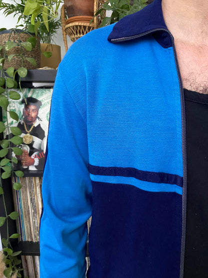 Vintage 1980s FC Sport Blue & Navy Track Top