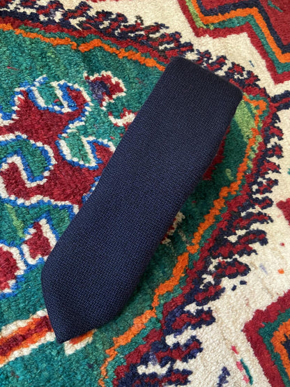Vintage 1970s Navy Italian Wool Tie
