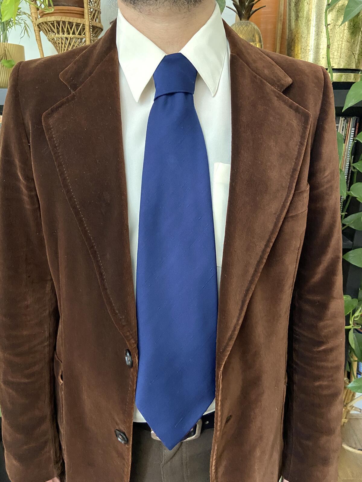 Vintage 1970s Navy Kipper Tie