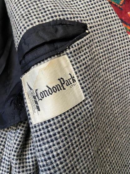 Vintage 1970s Tweed Double Breasted Blazer Jacket