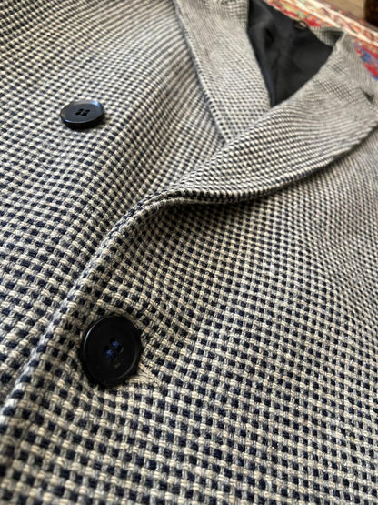 Vintage 1970s Tweed Double Breasted Blazer Jacket