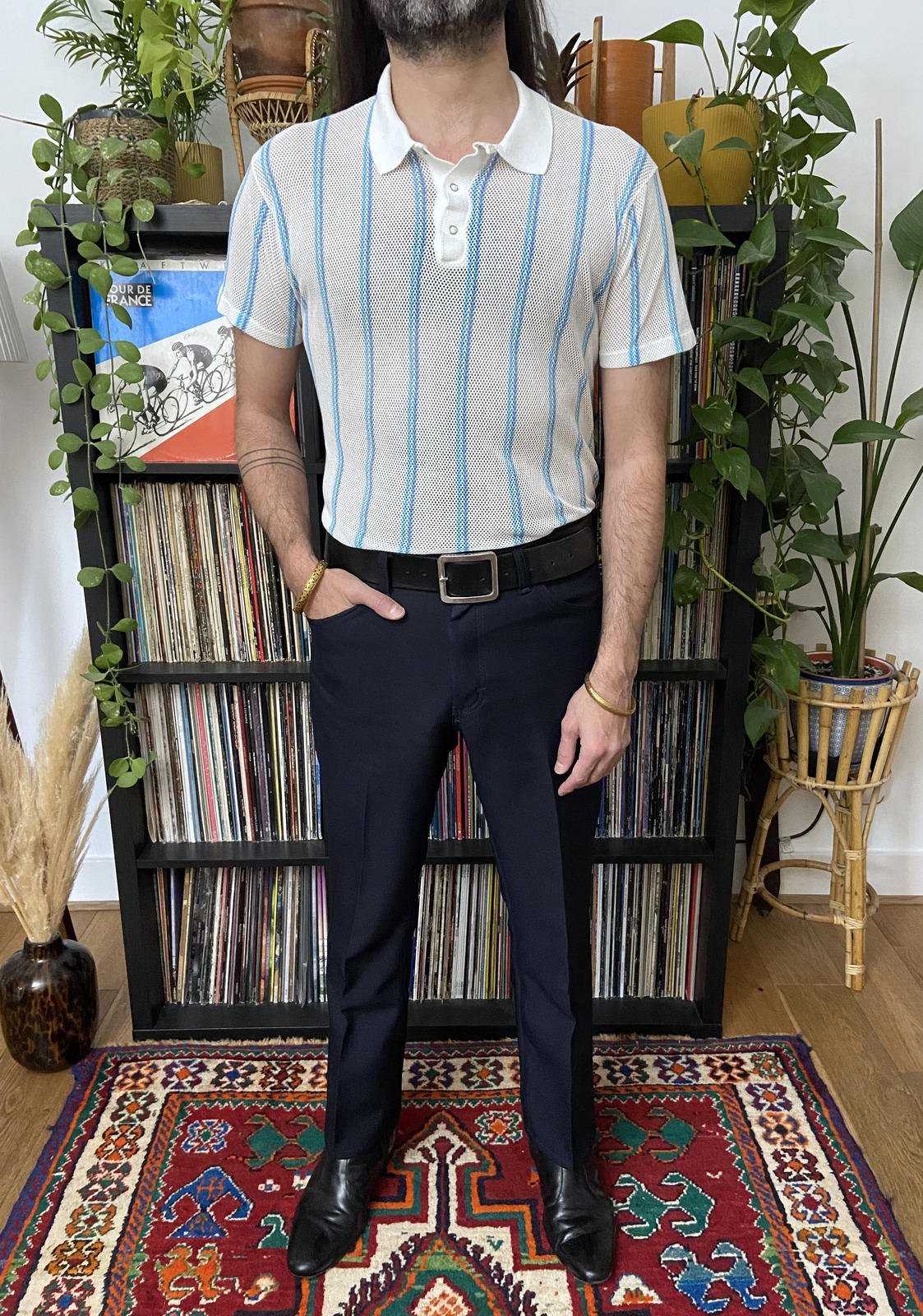Vintage 1980s Mesh Polo Top