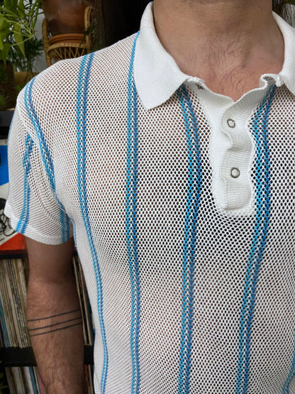 Vintage 1980s Mesh Polo Top