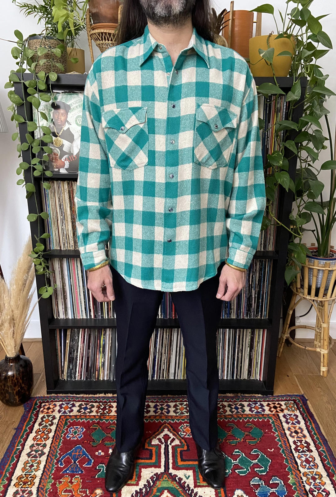 Vintage 90s Western Fleece Shirt