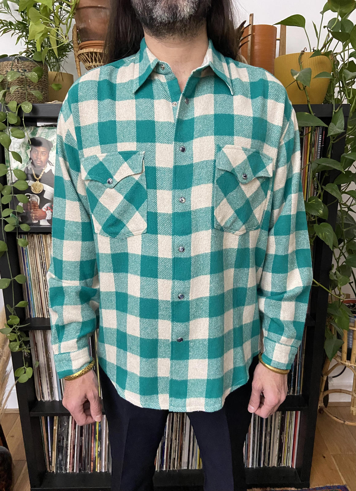 Vintage 90s Western Fleece Shirt